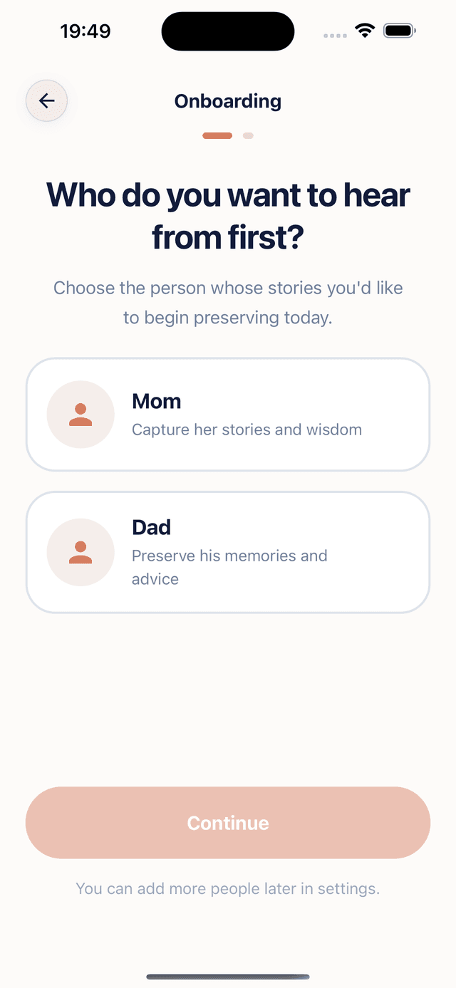 Invite parent