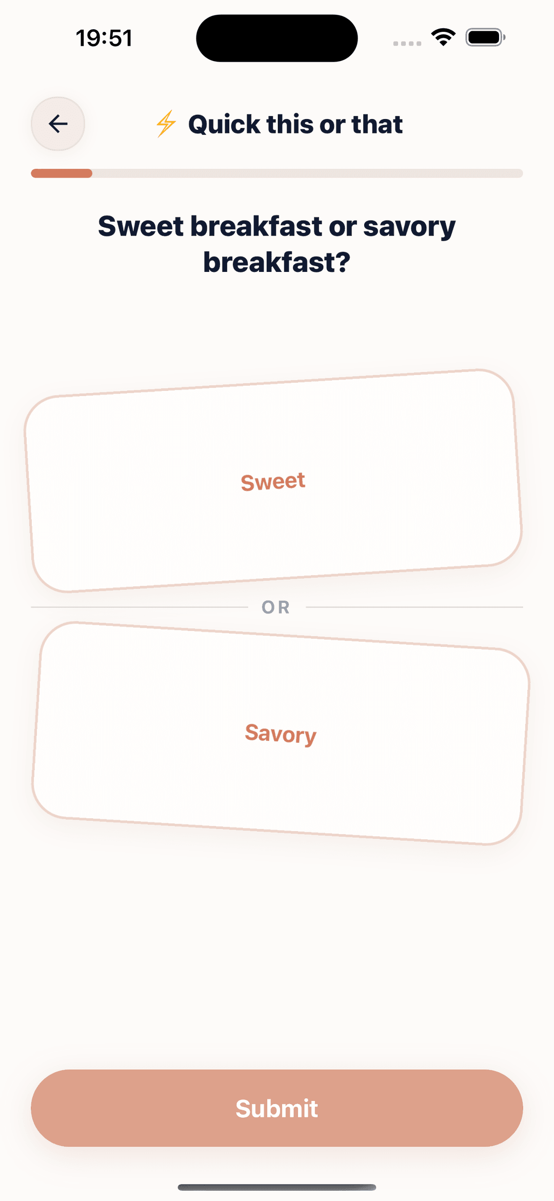 While We Can quick prompt screen